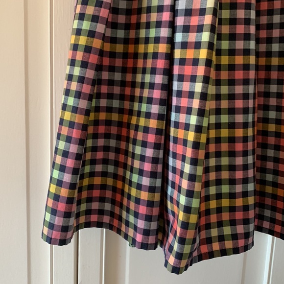 1901 NORDSTROMS MULTI COLORED CHECKERED PLEATED SKIRT - SIZE 8 - Picture 3 of 8